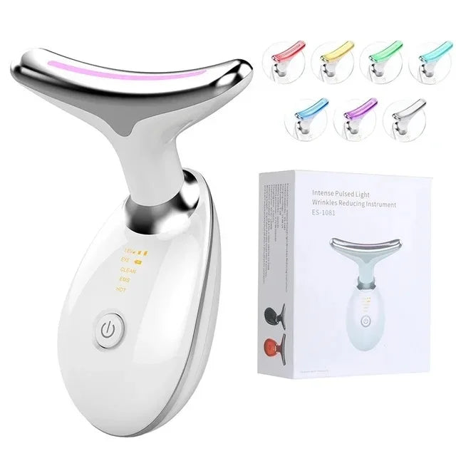 7 in 1 Colors Anti-Wrinkle Facial Massager & Neck Lift Device