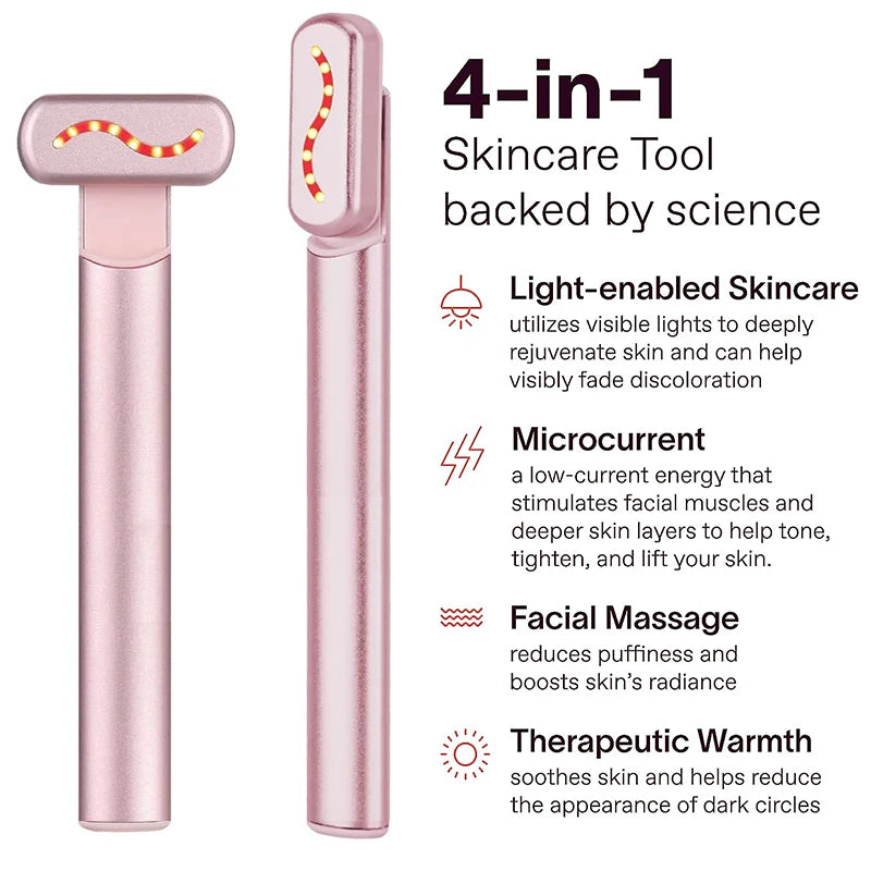 Red light therapy Wand - EMS Microcurrent Face Skin Tightener