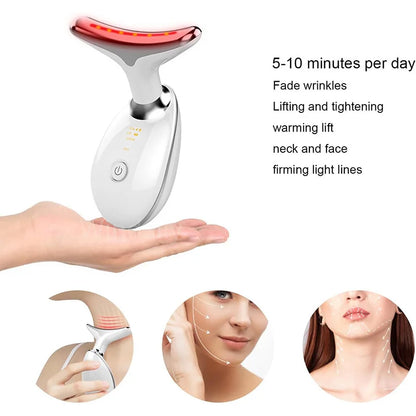 7 in 1 Colors Anti-Wrinkle Facial Massager & Neck Lift Device