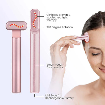 Red light therapy Wand - EMS Microcurrent Face Skin Tightener